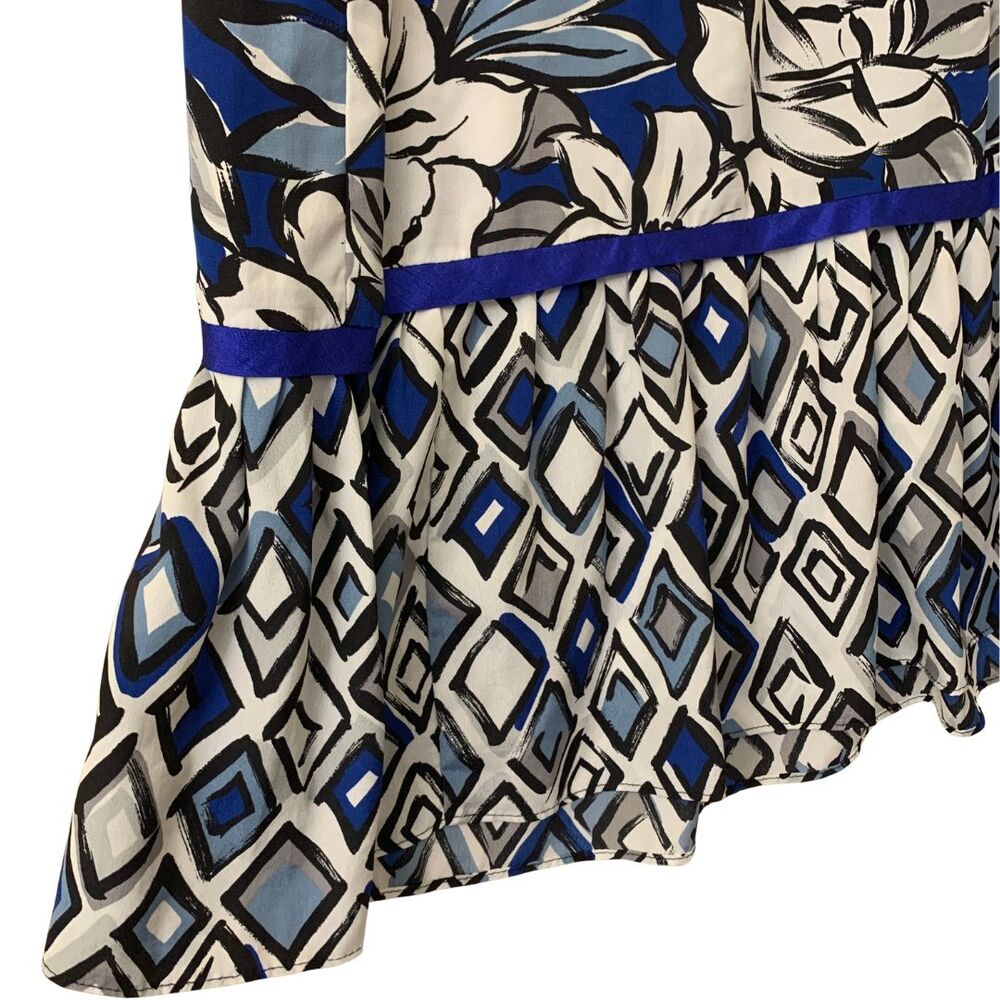 Vintage Liberty House Hawaiian Muu Muu Dress Naturally Petite Blue Floral - Picture 6 of 12